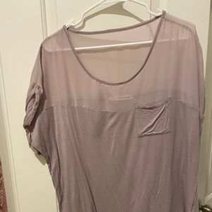 Tshirt with pocket and sheer top